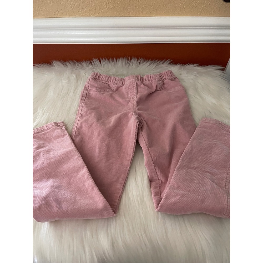 Mini Boden Size 8Y kids Girl's Pink Corduroy Pull On Slim Pants Leggings Used